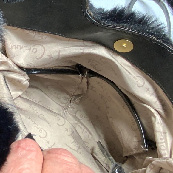 NWT - Foley + Corinna Faux Fur Black Purse - Picture 7 of 9